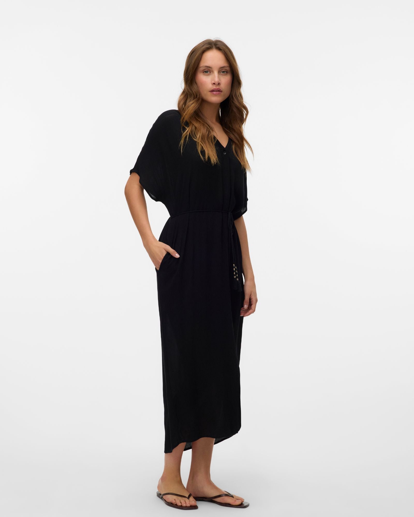 VMBENTE TIE WAIST MAXI DRESS